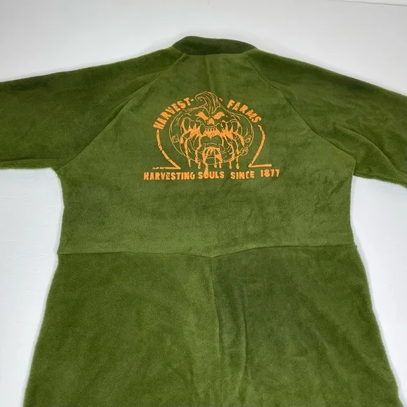 Halloween Costume Harvester Scary Pumpkin Man Kids Sz 12-14 - Picture 3 of 10